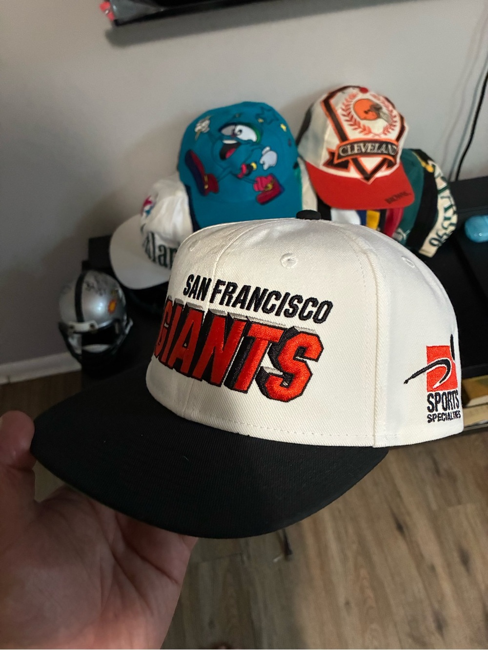San Francisco Giants White & Black Snapback Hat
